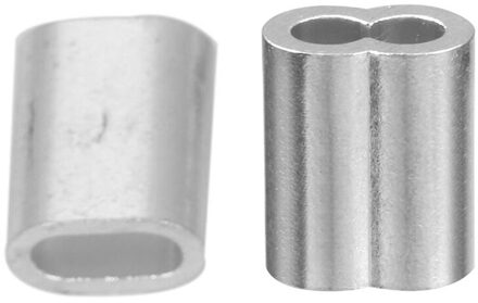 10 Pcs 3Mm Aluminium Draad Touw Adereindhulzen & 100 Pcs 4Mm Diameter Wire Rope Aluminium Mouwen