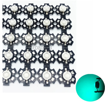 10 pcs 3W Turquoise Cyan LEDs Diode Beads Lamp Chip Emitter 700ma 3Watt Chip type 500nm 505nm 510nm with/ no pcb