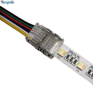 10 Pcs 6pin Led Strip Connector Led Strip Draad Of Strip Strip Connection Gebruiken Terminals Voor 6 Pin 12 Mm Pcb Rgb + Cct Led Srip Strip To draad / For IP20 Strip