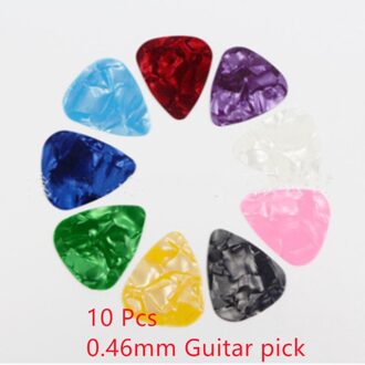 10 Pcs Akoestische Picks Plectrum Celluloid Elektrische Smooth Guitar Pick Accessoires 0.46mm 0.71mm 0.96mm willekeurige Kleur 0.46mm Guitar pick