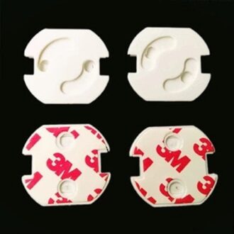 10 Pcs Anti Elektrische Shock Stekkers Protector Draaien Cover EU Stopcontact Stopcontact Baby Kind Veiligheid Guard Bescherming wit-10stk