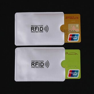 10 Pcs Anti-Scan Card Sleeve Credit Rfid Card Protector Anti-Magnetische Aluminiumfolie Draagbare Bank Kaarthouder