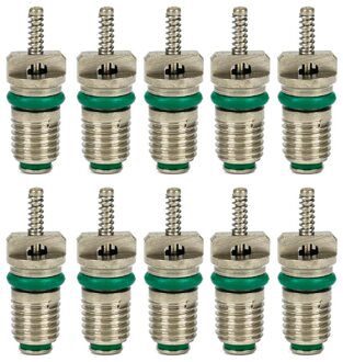 10 Pcs Auto Airconditioning Tepel R-134a, Ventiel Ac R-134a, Auto Airconditioning Tepel Goud groen 10stk