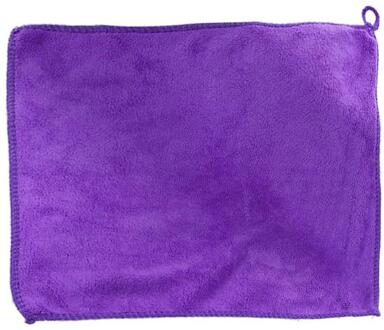 10 PCS Auto doekjes Microfiber Car Cleaning Handdoek Auto Motorfiets Wassen Glas Huishoudelijke Schoonmaakmiddelen Kleine Handdoek paars