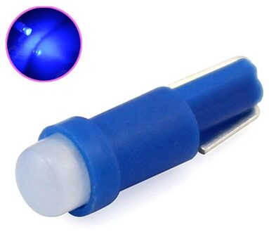 10 Pcs auto LED lamp T5 1SMD Auto Cob LED instrument indicator bulb auto-interieur light Auto kap licht plastic lampenkap Blauw