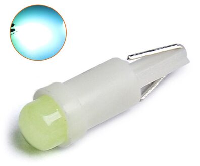10 Pcs auto LED lamp T5 1SMD Auto Cob LED instrument indicator bulb auto-interieur light Auto kap licht plastic lampenkap ijs- blauw