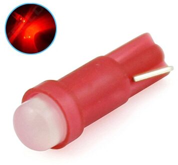 10 Pcs auto LED lamp T5 1SMD Auto Cob LED instrument indicator bulb auto-interieur light Auto kap licht plastic lampenkap Rood