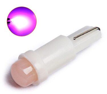 10 Pcs auto LED lamp T5 1SMD Auto Cob LED instrument indicator bulb auto-interieur light Auto kap licht plastic lampenkap roze paars
