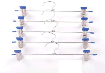 10 Pcs Baby Metalen Goedkope Hangers Voor Kleding Pinnen Jas Hanger Broek Rack Outdoor Luchten Levert perchas Blauw