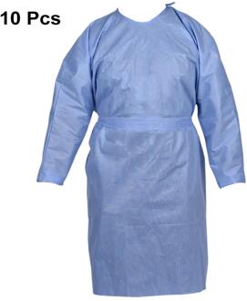 10 Pcs Beschermende Overall Non-woven Stofdicht Wegwerp Beschermende Isolatie Gown Kleding Fabriek Ziekenhuis Veiligheid Kleding
