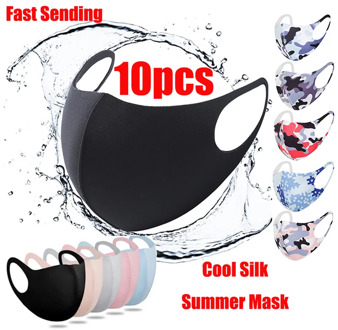 10 Pcs Black Mouth Mask Reusable Dust Mask Washable Mascarillas Face Shield Masque Foggy Haze Fabric Mask Mundschutz Unisex