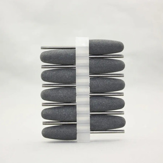 10 PCS Black New Dental Lab SILICONE Rubber Polishers Diamond Polishing Burs