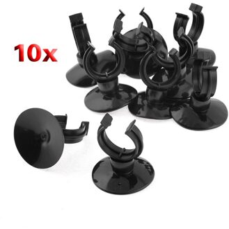 10 Pcs Black Zuignap Houder 20Mm Dia Tube Airline Voor Aquarium