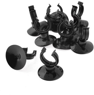 10 Pcs Black Zuignap Houder 20Mm Dia Tube Airline Voor Aquarium