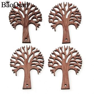 10 Pcs Bruin Houten Boom Versieringen Voor DIY Ambachten Opknoping Versieringen Voor Party Bruiloft Woondecoratie