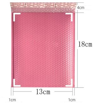 10/Pcs Bubble Mailers Poly Bubble Mailer Zelf Seal Padded Enveloppen Bags Voor Boek Tijdschrift Bekleed Mailer Zelf seal Roze #60 13 x 18cm