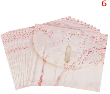 10 Pcs Chinese Vintage Stijl Bloemen Papier Envelop Voor Brief Briefpapier Postkaarten Card N6