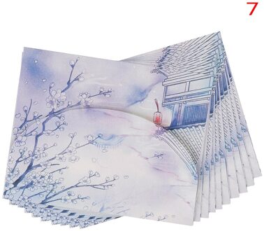 10 Pcs Chinese Vintage Stijl Bloemen Papier Envelop Voor Brief Briefpapier Postkaarten Card N7