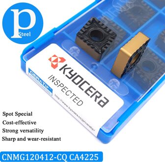 10 Pcs CNMG120412 Cq CA4225 100% Originele Bicolor Carbide Inzetstukken Voor Staal Cnmg 120412 Draaigereedschap Cnc Draaibank gereedschap