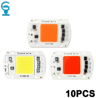 10 Pcs COB Chip 10W 20W 30W 50W LED Chip Lamp 220V 240V No Need Driver for Flood Light Spotlight Lampada DIY Lighting