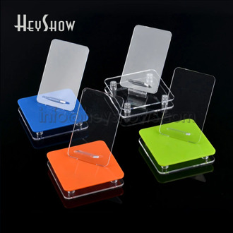 10 pcs colorful mobile cell phone display stand Acrylic apple holder samsumg bracket for all kind phone in retail store