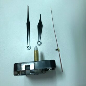 10 Pcs Diy Klok Mechanisme Black Quartz Stille Wandklok Beweging Onderdelen Reparatie Vervanging Essentiële Tools 28Mm As Met haak