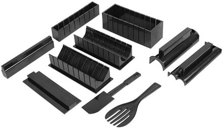 10 Pcs Diy Sushi Maker Apparatuur Kit Japanse Rijst Bal Cake Roll Mold Sushi Multifunctionele Mould Maken Sushi Keuken Gereedschap