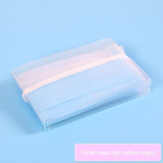 10 Pcs Draagbare Cartoon Mond Masker Opslag Clip Draagbare Masker Opbergdoos Case Masker Map Clip Voor Zakenreis Reizen 10stk wit