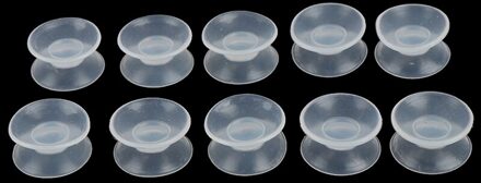 10 Pcs Dubbelzijdig Zuignap-Sucker Pads Voor Glas Zuignap Pvc Plastic Kleine Zuignap Zonder Trace plastic