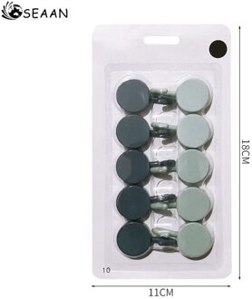 10 Pcs Effen Kleur Gratis Ponsen Deur Zonder Trace Nagel Kleine Haak Kleding Haak Gemonteerd Muur Haak Haken Decoratieve eend licht blauw