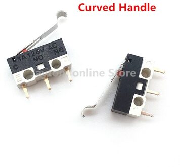 10 pcs Eindschakelaar Drukknop 1A 125 V AC Muis Switch 3 Pins Micro Schakelaar Curved handvat
