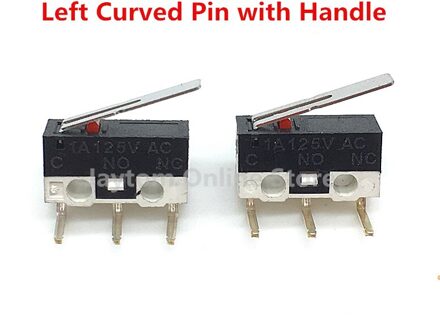 10 pcs Eindschakelaar Drukknop 1A 125 V AC Muis Switch 3 Pins Micro Schakelaar links Curved Pin
