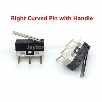 10 pcs Eindschakelaar Drukknop 1A 125 V AC Muis Switch 3 Pins Micro Schakelaar rechtsaf Curved Pin