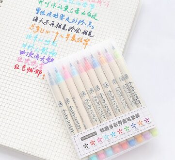 10 Pcs Fabricolor Touch Schrijven Borstel Pen Kleur Kalligrafie Marker Pennen Set Chinese Briefpapier Tekening Art Schoolbenodigdheden Art gemengde kleur