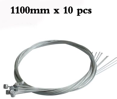 10 Pcs Fixed Gear Mtb Mountain Cycle Fiets Rem Lijnen Cable Inner Core 1100/1800Mm Accessoires 1100mm 10 stk