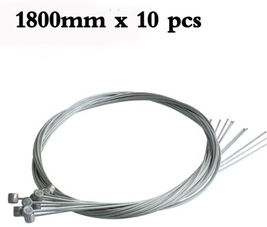 10 Pcs Fixed Gear Mtb Mountain Cycle Fiets Rem Lijnen Cable Inner Core 1100/1800Mm Accessoires 1800mm 10 stk