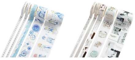 10 Pcs Gold Washi Tapel Chinese Stijl Masking Tape Diy Ambachtelijke Japanse Papier Stickers Scrapbooking H & I