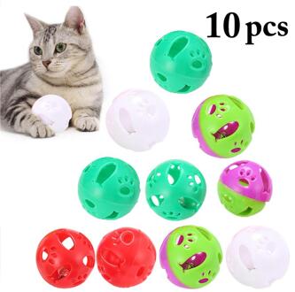 10 Pcs Grappig Snoep Kleuren Kat Bal Speelgoed Interactieve Pompoen Vorm Kat Bell Speelgoed Kitten Training Speelgoed Dierbenodigdheden 3