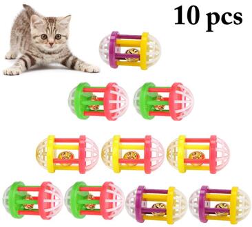 10 Pcs Grappig Snoep Kleuren Kat Bal Speelgoed Interactieve Pompoen Vorm Kat Bell Speelgoed Kitten Training Speelgoed Dierbenodigdheden 8