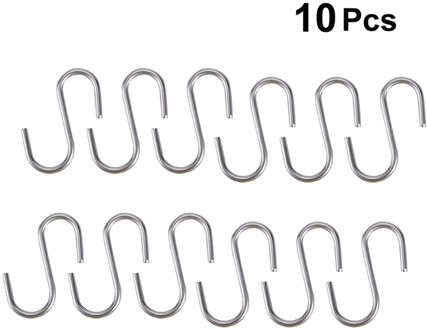 10 Pcs Heavy Duty S Vormige Haken Keuken Lepel Pan Pot Gebruiksvoorwerpen Hangers Sluiting Over De Deur Kast Kleding Rack tool