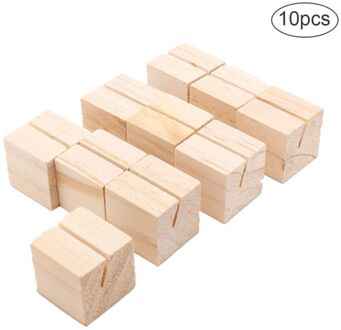 10 Pcs Houten Plaats Kaarthouders Base Naam Kaart Tafel Foto Foto Houder Voor Bruiloft Decoraties 1 A.plein