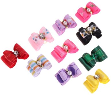 10 Pcs Huisdier Haar Clip Boog Knoop Grooming Hoofdtooi Hond Decoratie Accessoires