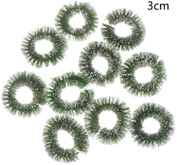 10 Pcs Kerst Kransen Miniatuur Fairy Tuin Home Decoratie Mini Craft Poppenhuis Micro Decor Diy Poppenhuis Decor zwart
