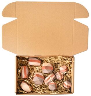 10 Pcs Kinderen Houten Gekleurde Steen Stapelen Spel Bouwsteen Kinderen Speelgoed D0JC