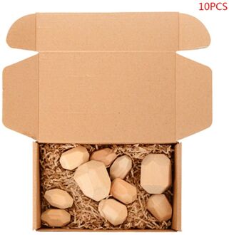 10 Pcs Kinderen Houten Stone Stapelen Spel Bouwsteen Kids Creatief Educatief Puzzel Speelgoed