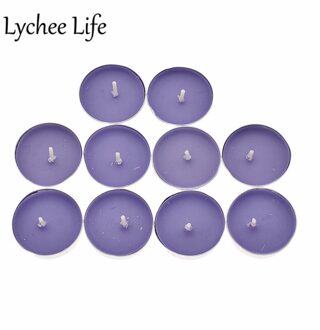 10 pcs Kleurrijke Theelichtje Kaars Ronde Vorm DIY Art Algemene Kaarsen Moderne Verjaardagsfeestje Thuis Restaurant Decoratie blauw
