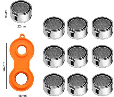 10 Pcs Kraan Tap Waterbesparing Beluchter Koper Met Kraan Beluchter Wrench Jet Regulators Filter Onderdeel Voor Keuken Bad gereedschap 10stk 22mm