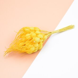 10 pcs Kunstmatige Tarwe oren nep planten voor vazen diy bonbondoos Jaar kerst decoraties voor thuis bruiloft pompom geel