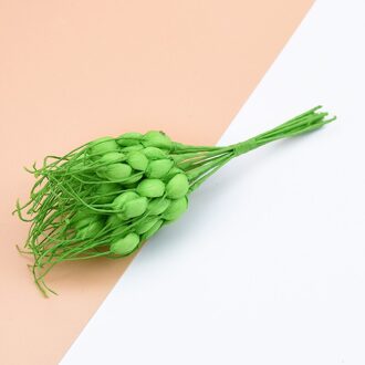 10 pcs Kunstmatige Tarwe oren nep planten voor vazen diy bonbondoos Jaar kerst decoraties voor thuis bruiloft pompom groen