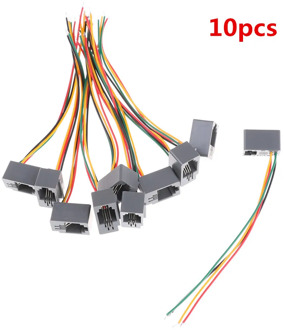 10 Pcs/lot 616E 4P4C RJ11 Female Telephone Connector Adapter 4 Wires 8cm Wholesale